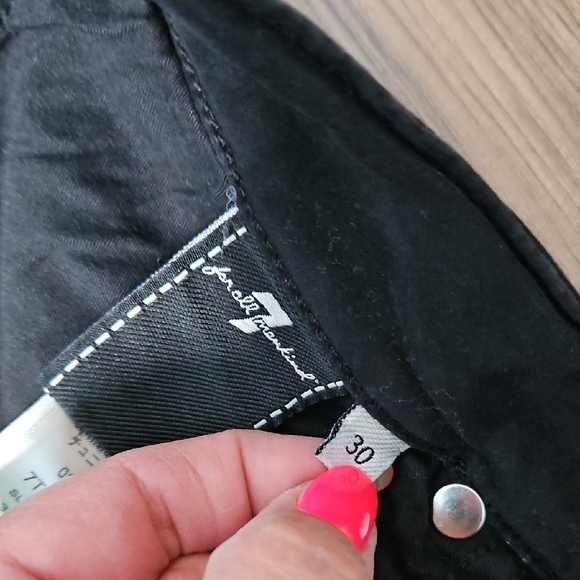 7 For All Mankind Slimmy Luxe Performance Men's Black Jeans 30 - Picture 4 of 16